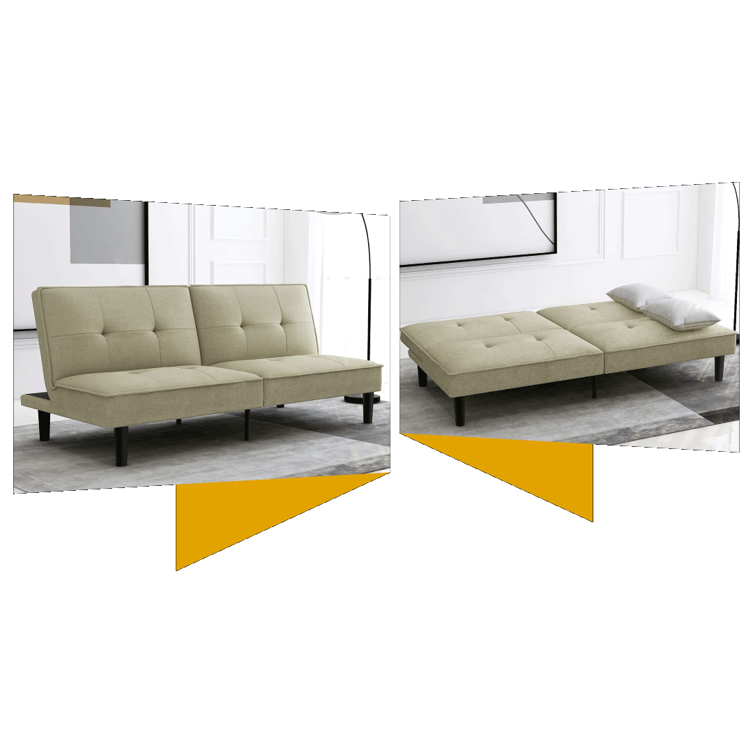 Plush armless sofa bed inviting relaxation.