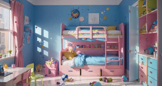 Affordable and efficient bunk beds.
