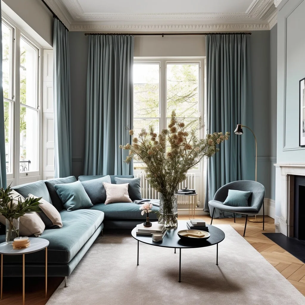 Textured curtains with a raised pattern