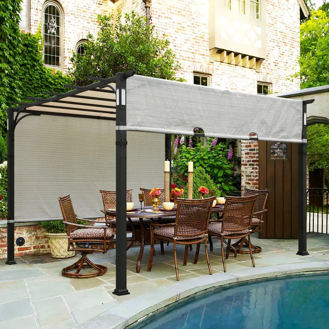 Create a shaded oasis with a custom made pergola.