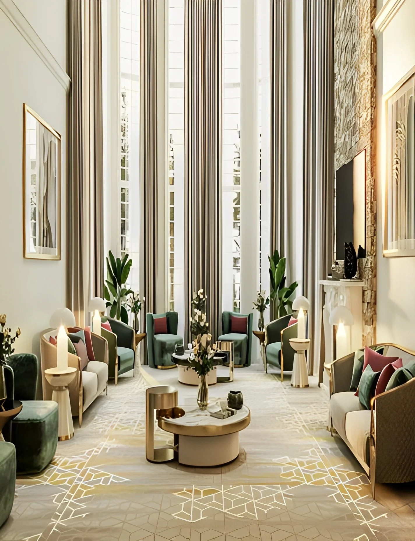 Sleek and stylish furniture in a modern living room