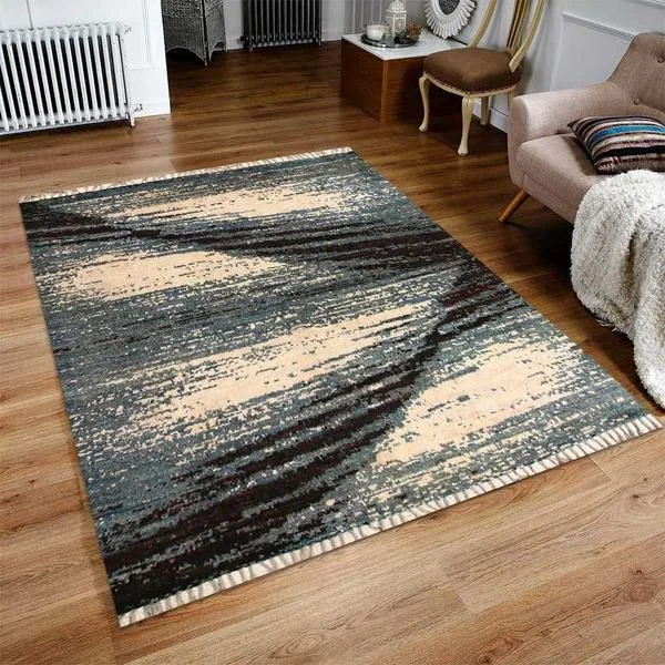 Medallion design on a plush silk carpet