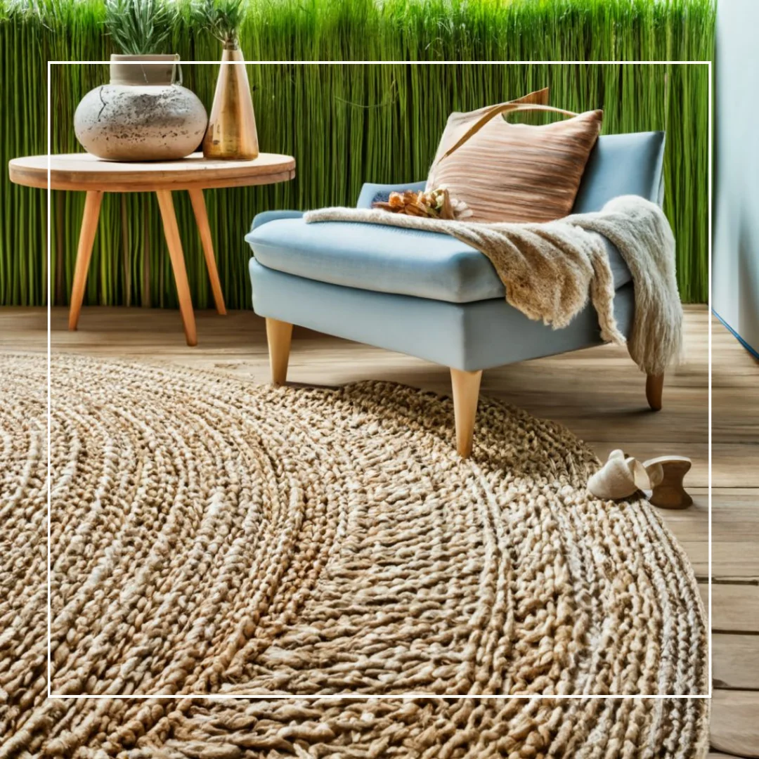 Cozy reading nook perfected with a soft sisal carpet.