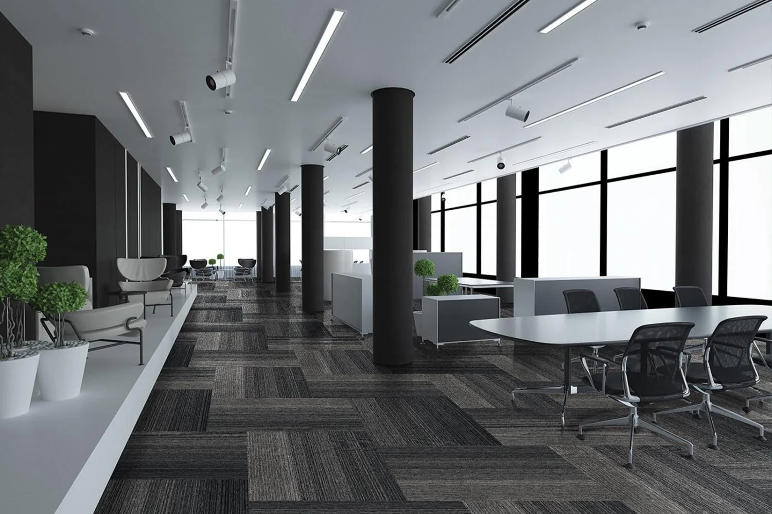 Durable soundproof carpet under heavy furniture