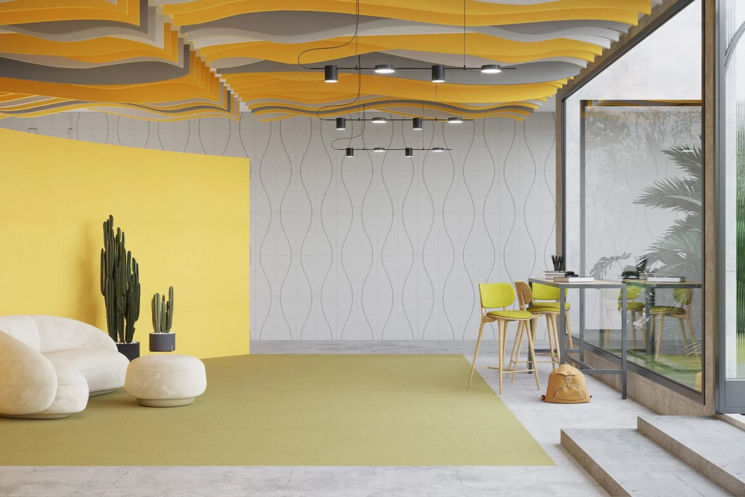 Layered rugs on soundproof carpet for extra noise reduction